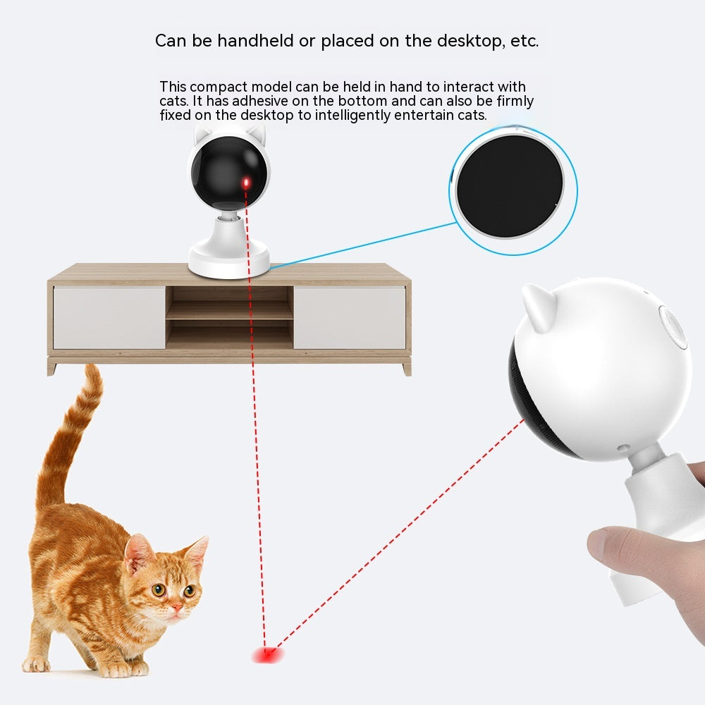 Automatic laser cat toy, white, front