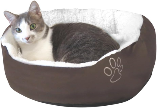 Calming Donut Cat Bed — Plush Anti-Anxiety, Washable