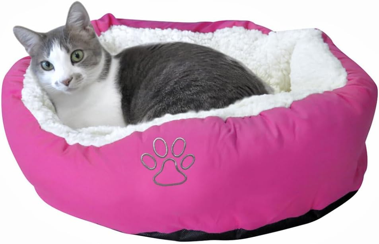 Calming Donut Cat Bed — Plush Anti-Anxiety, Washable