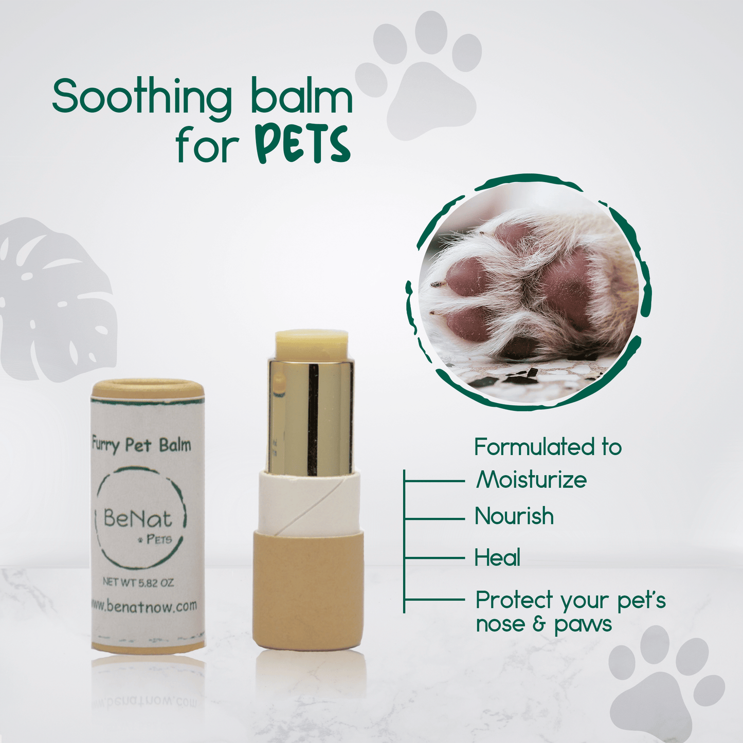 BeNat Pets. 3 - Pack Pet Grooming Bundle. Pet Soap Bar + Pet Balm + Bath Towel - Apollo's Corner