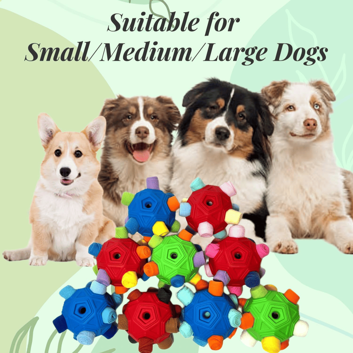 Blue Snuffle Puzzle Ball – Interactive Dog Treat Dispenser & Slow Feeder - Apollo's Corner