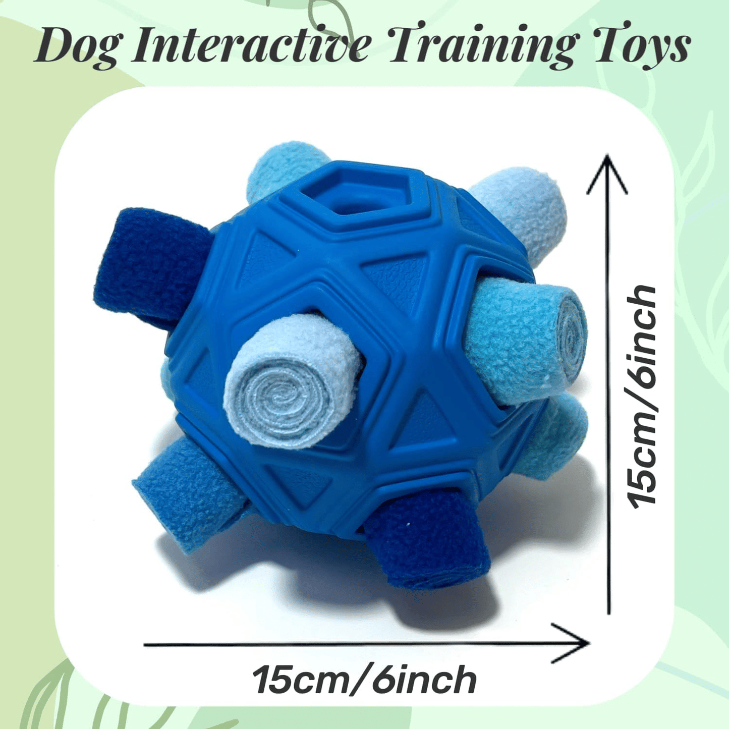 Blue Snuffle Puzzle Ball – Interactive Dog Treat Dispenser & Slow Feeder - Apollo's Corner