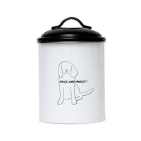 Country Living Set of 3 Pet Treat Storage Canisters – Black & White - Apollo's Corner