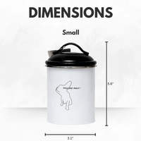 Country Living Set of 3 Pet Treat Storage Canisters – Black & White - Apollo's Corner