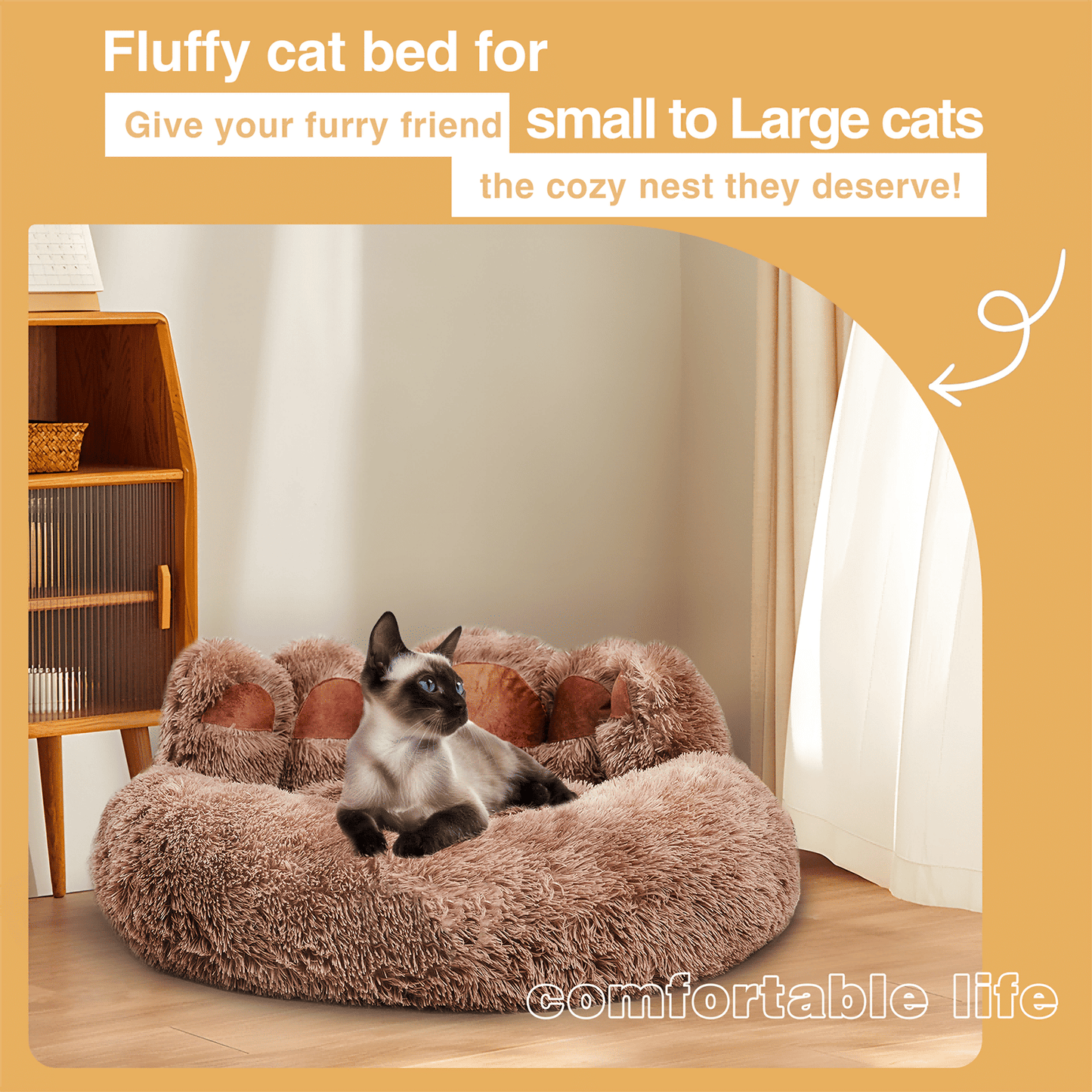 Cute Dog Bed Bear Paw Shape Pet Bed - Dog Beds & Furniture for Small and Medium Dogs, Cat Beds for Indoor Cats - Apollo's Corner