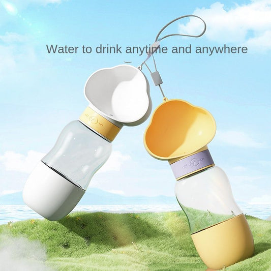PupQuench Portable Dog Water and Food Dispenser Bottle - Compact On-the-Go Pet Water Bottle