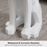 Dog Sculpture Resin Side Table with Tray Top & Tissue Box - Apollo's Corner