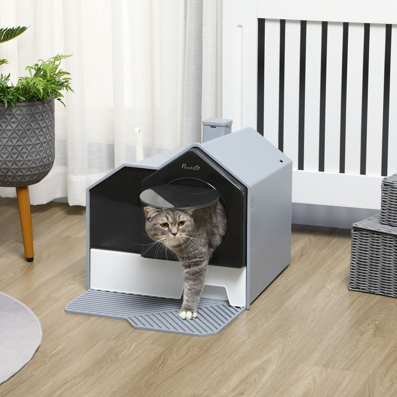 Gray Sanctuary Hooded Litter Pan - Apollo's Corner