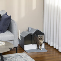 Gray Sanctuary Hooded Litter Pan - Apollo's Corner