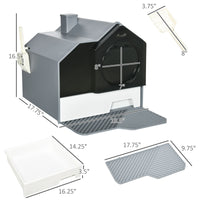 Gray Sanctuary Hooded Litter Pan - Apollo's Corner