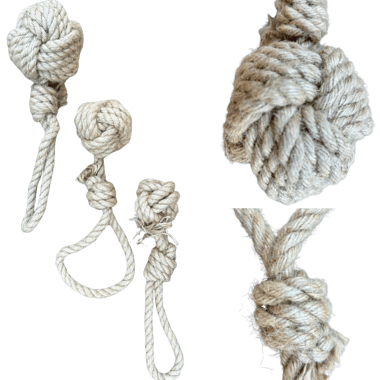 hemp rope dog tug toy - Apollo's Corner