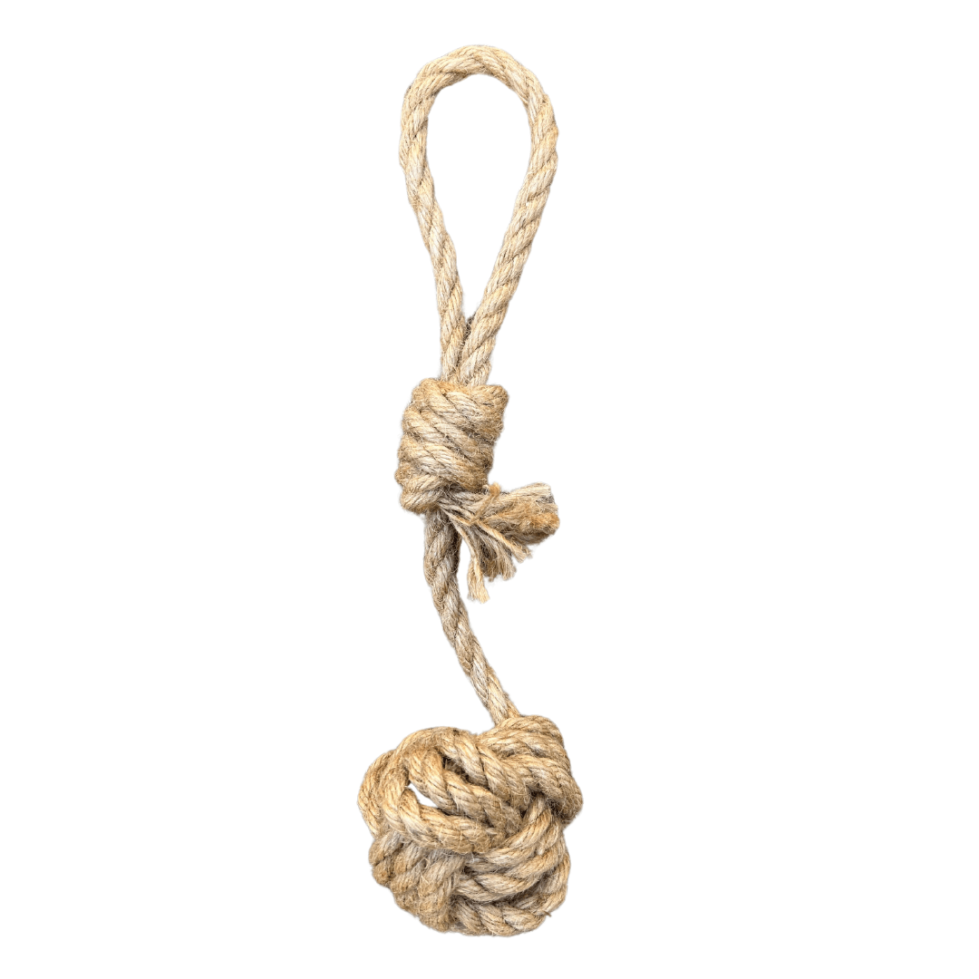 hemp rope dog tug toy - Apollo's Corner