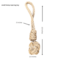 hemp rope dog tug toy - Apollo's Corner