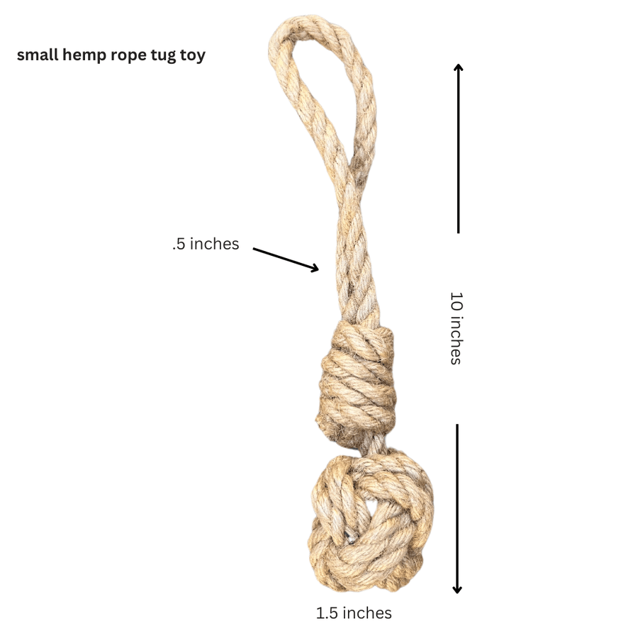hemp rope dog tug toy - Apollo's Corner