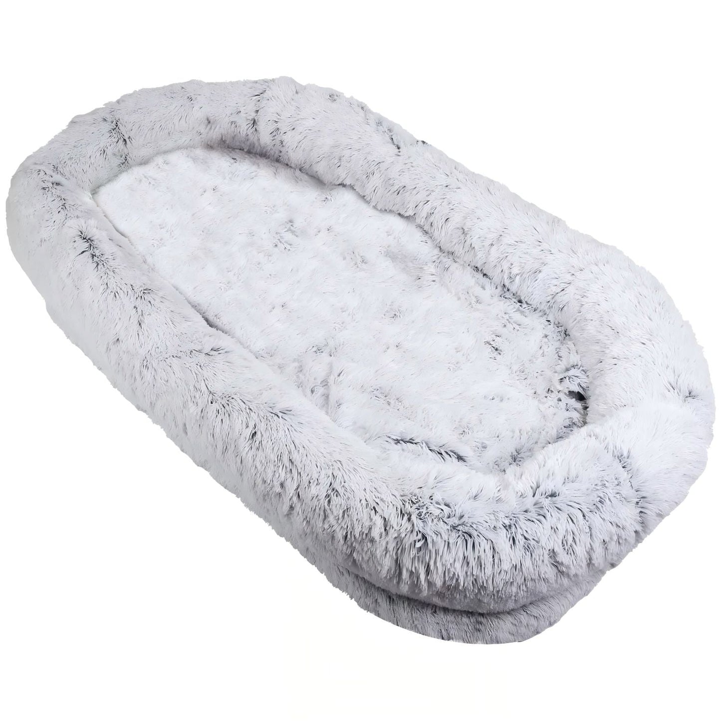 Human Dog Bed, 71''x40''x12'' Size Fits You and Pets, Washable Faux Fur Dog Bed for People Doze Off, Napping Orthopedic Dog Bed (GREY) Xmas Christmas Gift - Apollo's Corner