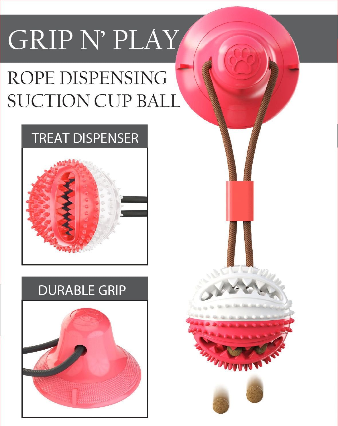 PawGrip Suction Treat Ball - Apollo's Corner