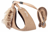Pet Life Luxe 'Furracious' 2 - In - 1 Mesh Reversed Adjustable Dog Harness - Leash W/ Removable Fur Collar - Apollo's Corner