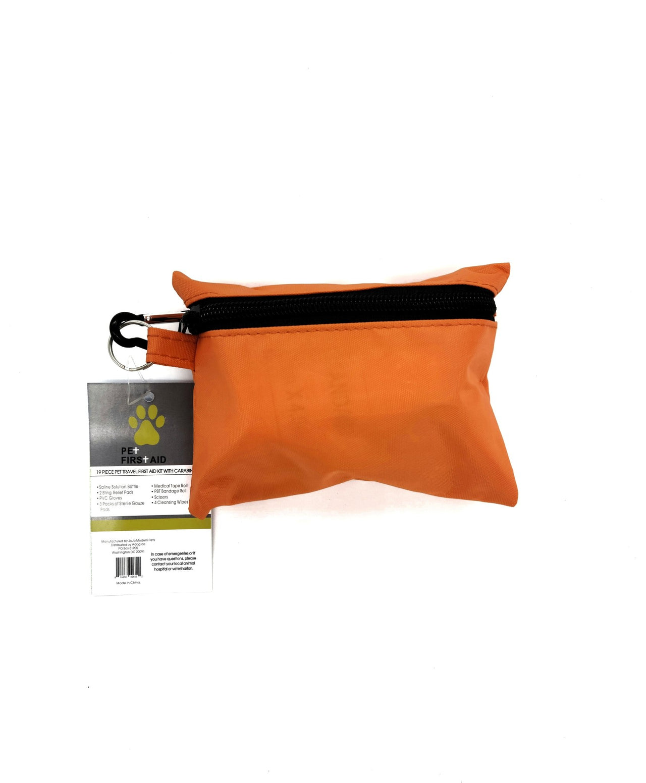 19 - Piece Pet Travel First Aid Kit with Carabiner - Compact Emergency Care for Adventurous Pets - Apollo's Corner