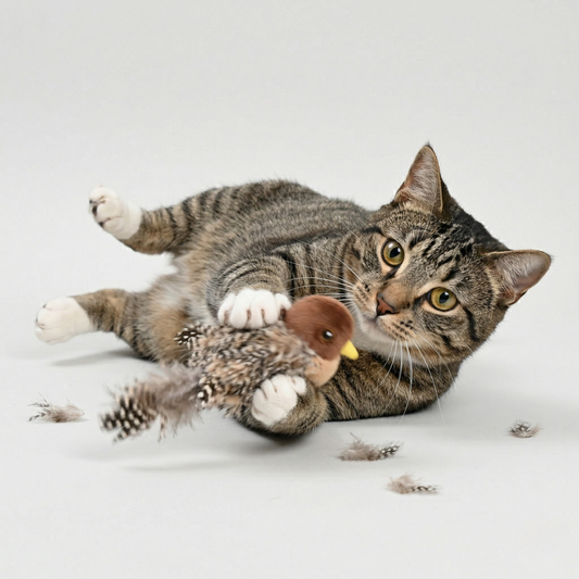 Flutter Sparrow Interactive Cat Toy — Flapping Wings & Chirp