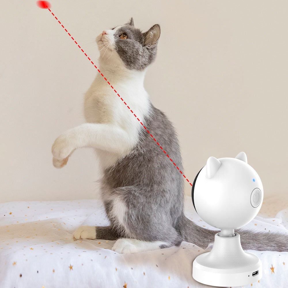 Automatic laser cat toy in use