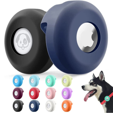 2pcs Silicone Airtag Case For Apple Cat Dog Collar Clip Cover Pet Anti - loss Locator Tracker Protective Sleeve Airtags Accessories - Apollo's Corner