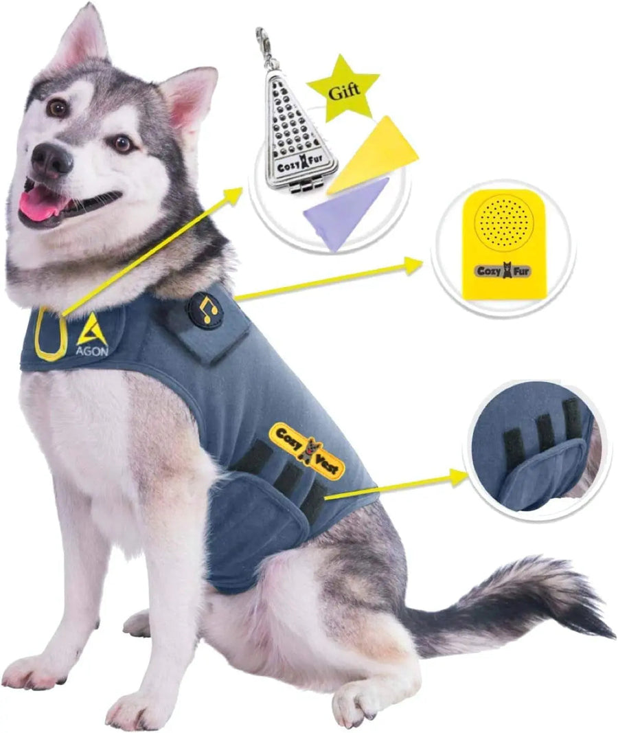 CalmCloak 3-in-1 Dog Anxiety Vest — Music & Aromatherapy (XXS–XXL)