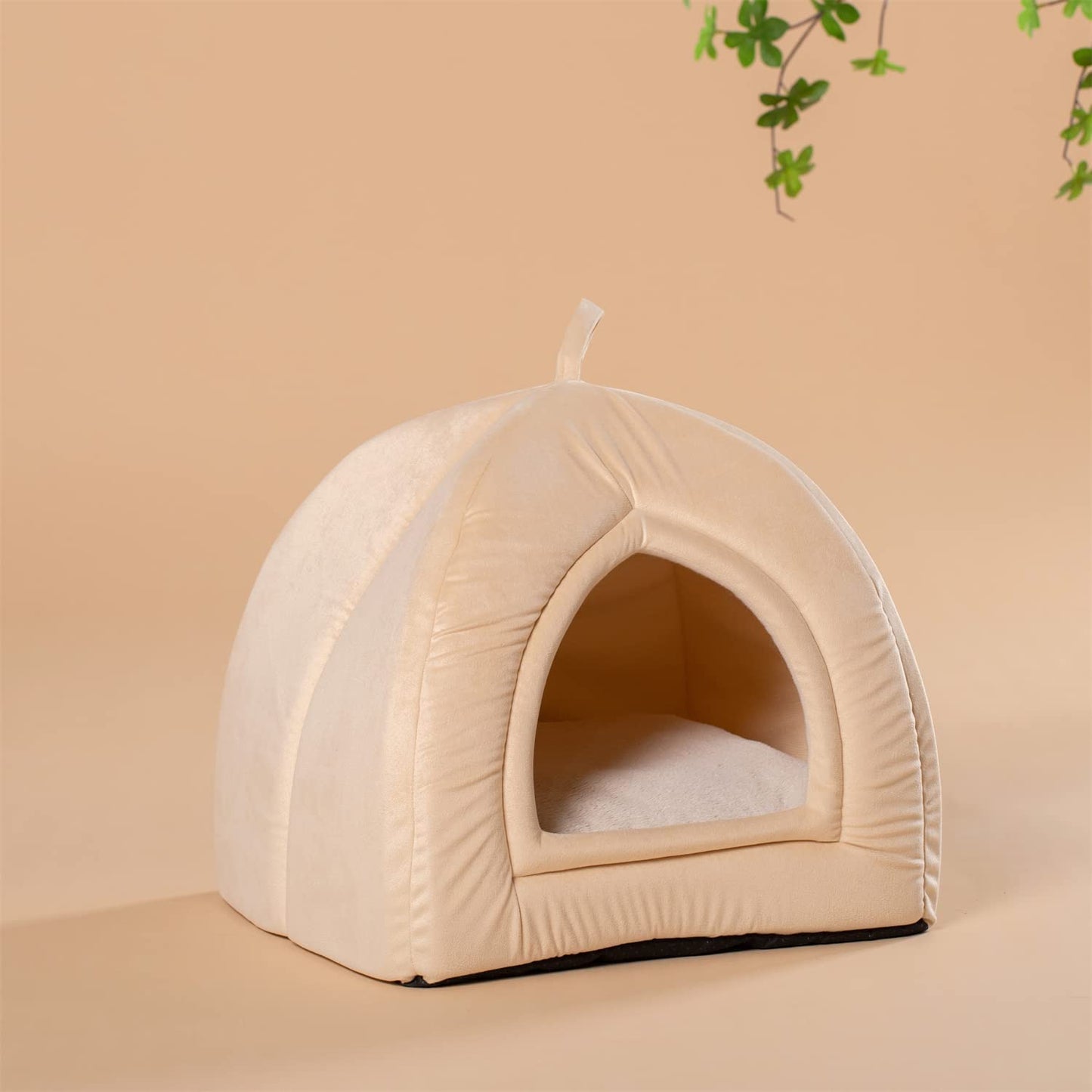 CalmCave Hooded Cat Bed — Cozy Anxiety Den for Cats & Small Dogs