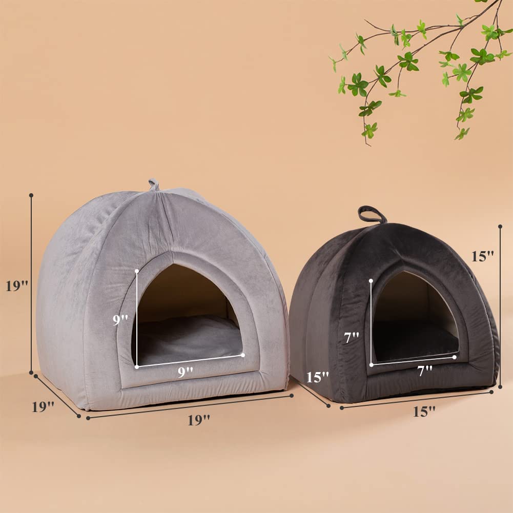 CalmCave Hooded Cat Bed — Cozy Anxiety Den for Cats & Small Dogs