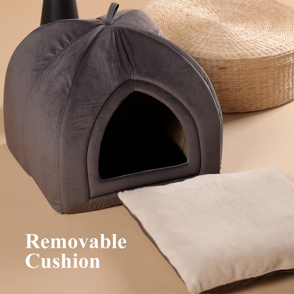 CalmCave Hooded Cat Bed — Cozy Anxiety Den for Cats & Small Dogs