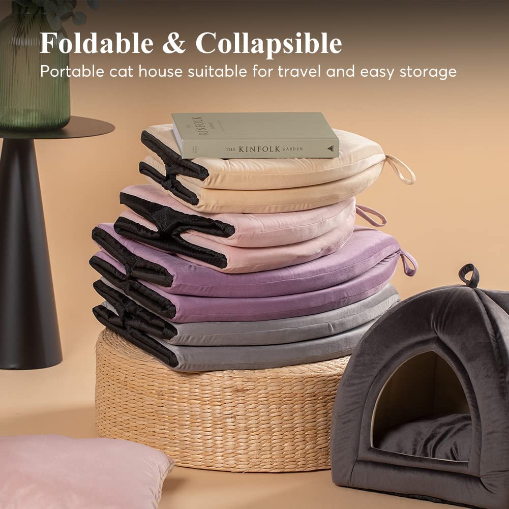 CalmCave Hooded Cat Bed — Cozy Anxiety Den for Cats & Small Dogs