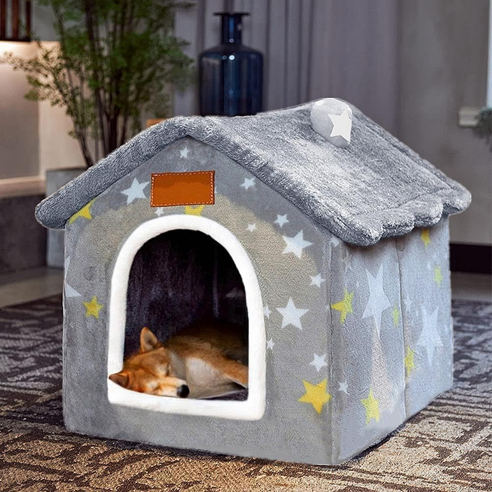 CalmDen Memory Foam Dog Cave Bed — Enclosed Comfort for Anxious & Senior Dogs