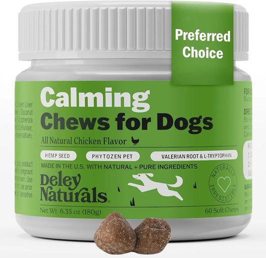 Deley Naturals Calming Chews for Dogs — 60 Soft Chews