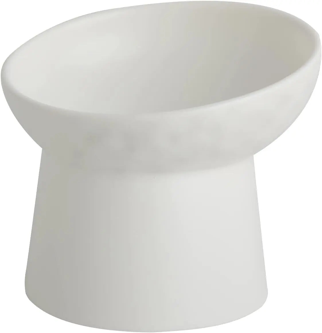 Raised Tilted Ceramic Cat Bowls (Set of 2) — Whisker-Friendly Feeder