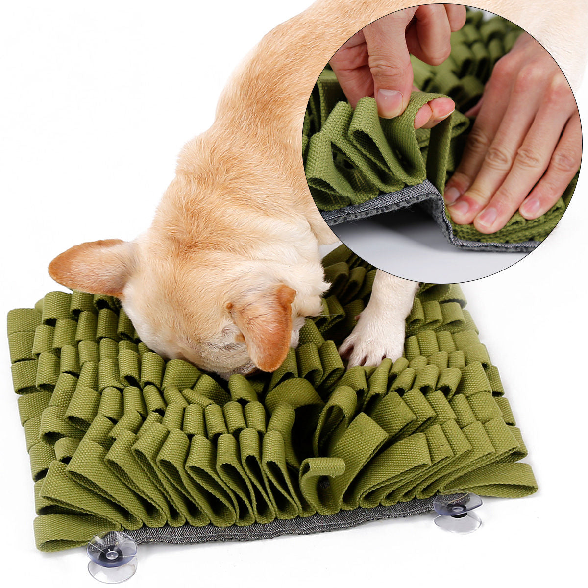 Pet Life Sniffer Grip Snuffle Mat — Anti-Skid Suction Foraging Mat