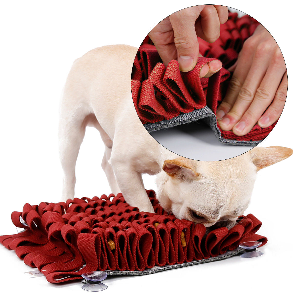 Pet Life Sniffer Grip Snuffle Mat — Anti-Skid Suction Foraging Mat