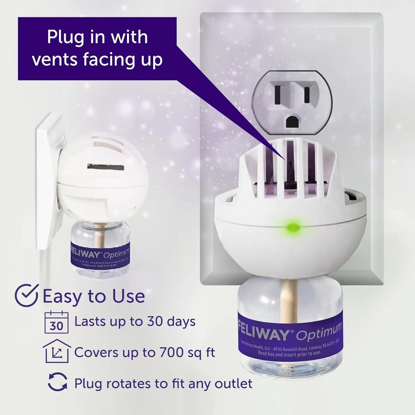 Feliway Optimum Cat Calming Diffuser Starter Kit