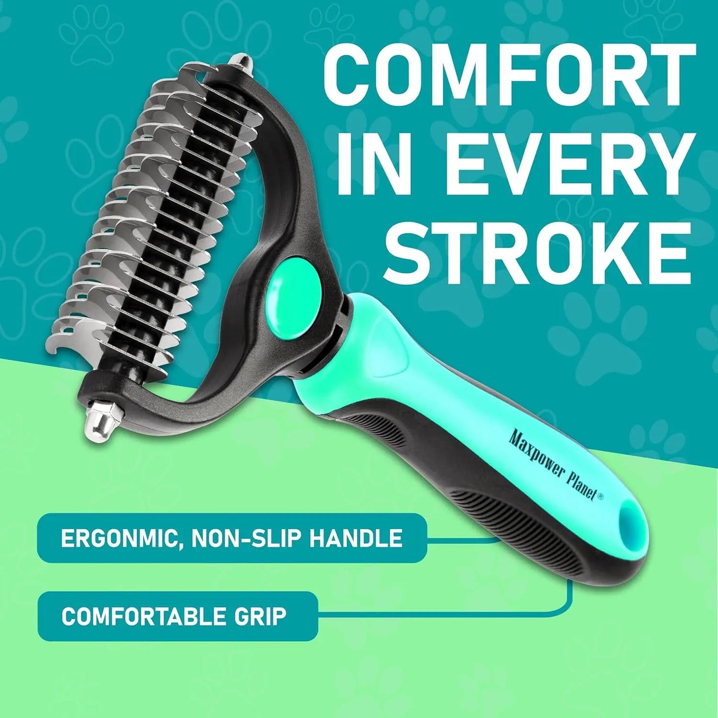 Maxpower Dual-Sided Deshedding Rake — Dematting Tool for Dogs & Cats
