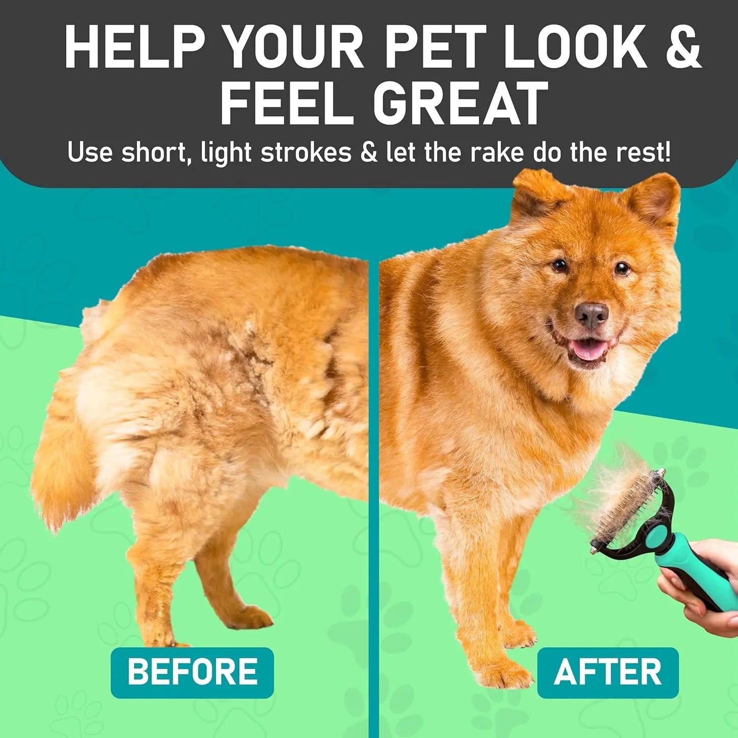 Maxpower Dual-Sided Deshedding Rake — Dematting Tool for Dogs & Cats