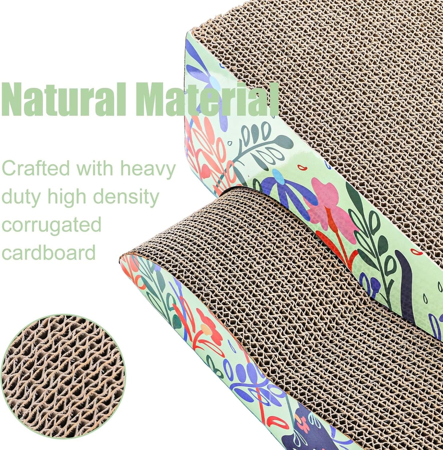 ClawNook 2-in-1 Cat Scratcher Lounge — Reversible Cardboard with Toys