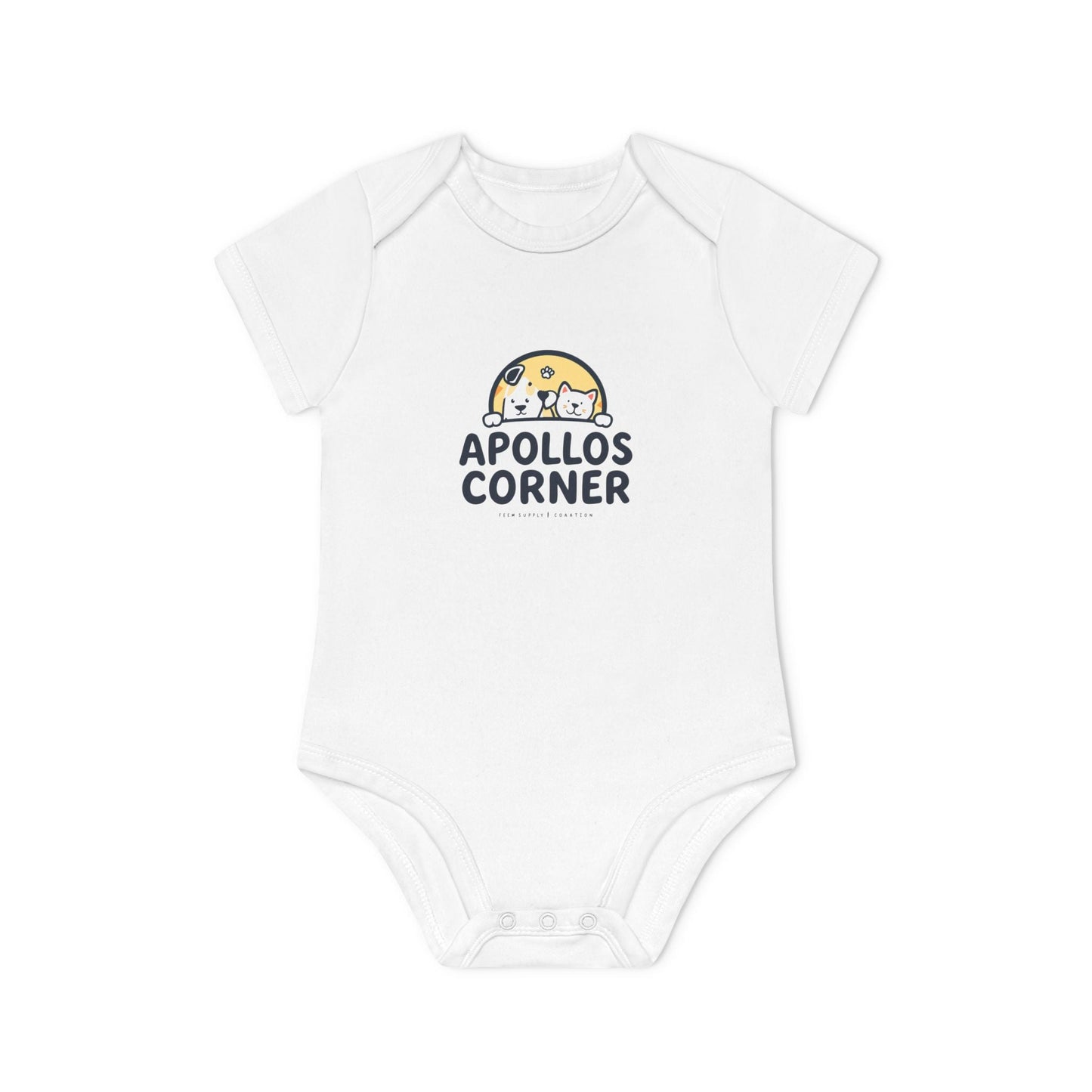 Apollo's Corner Snuggle Squad Baby Bodysuit - Organic Dog and Cat Graphic Baby Onesie