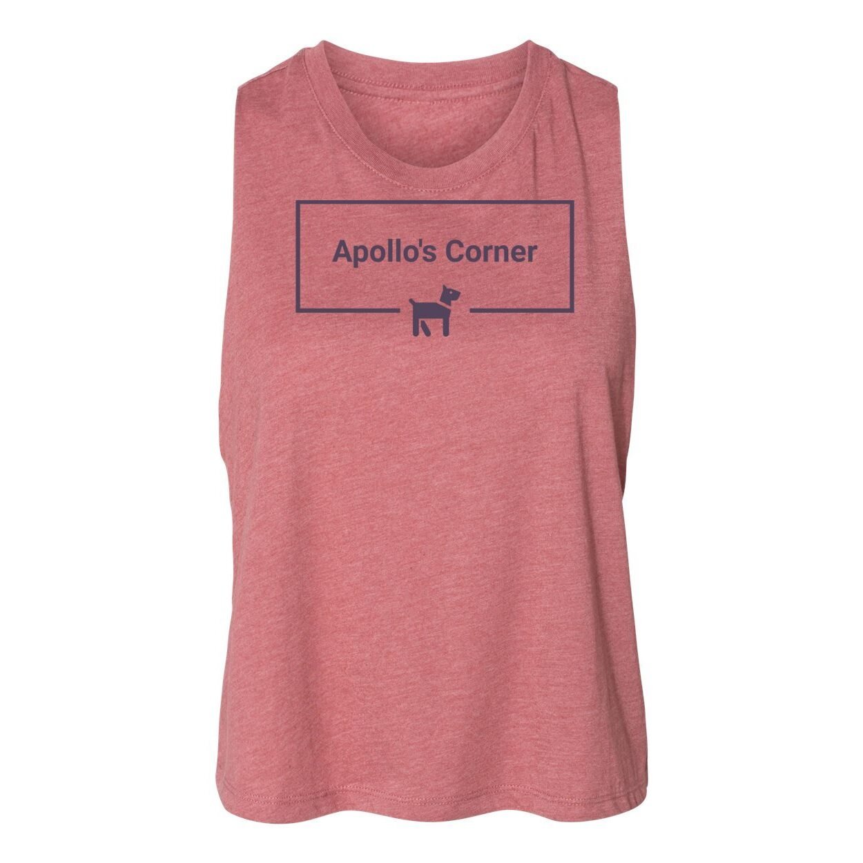 Apollo's Corner Relaxed Fit Crop Top - Raw-Edge Armhole Pet Lover Cropped Tank