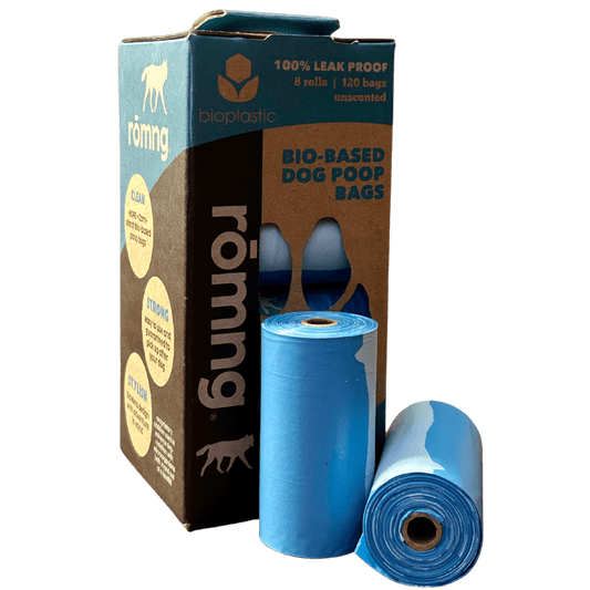 Bio-Based Dog Poop Bags by Romng - Eco-Friendly Pet Waste Bags in 120 240 360 Count
