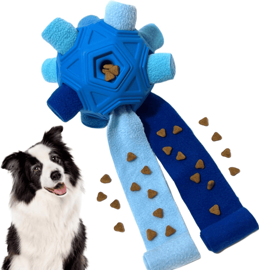 Blue Snuffle Puzzle Ball – Interactive Dog Treat Dispenser & Slow Feeder - Apollo's Corner