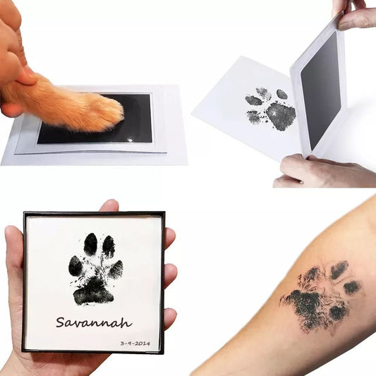 Clean Touch Paw Print Kit for Dogs & Cats; Mess - Free Ink Pad - Apollo's Corner