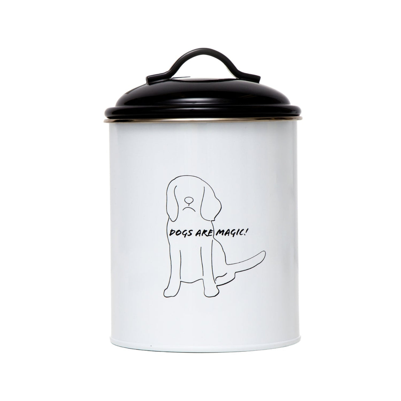 Country Living Set of 3 Pet Treat Storage Canisters – Black & White - Apollo's Corner