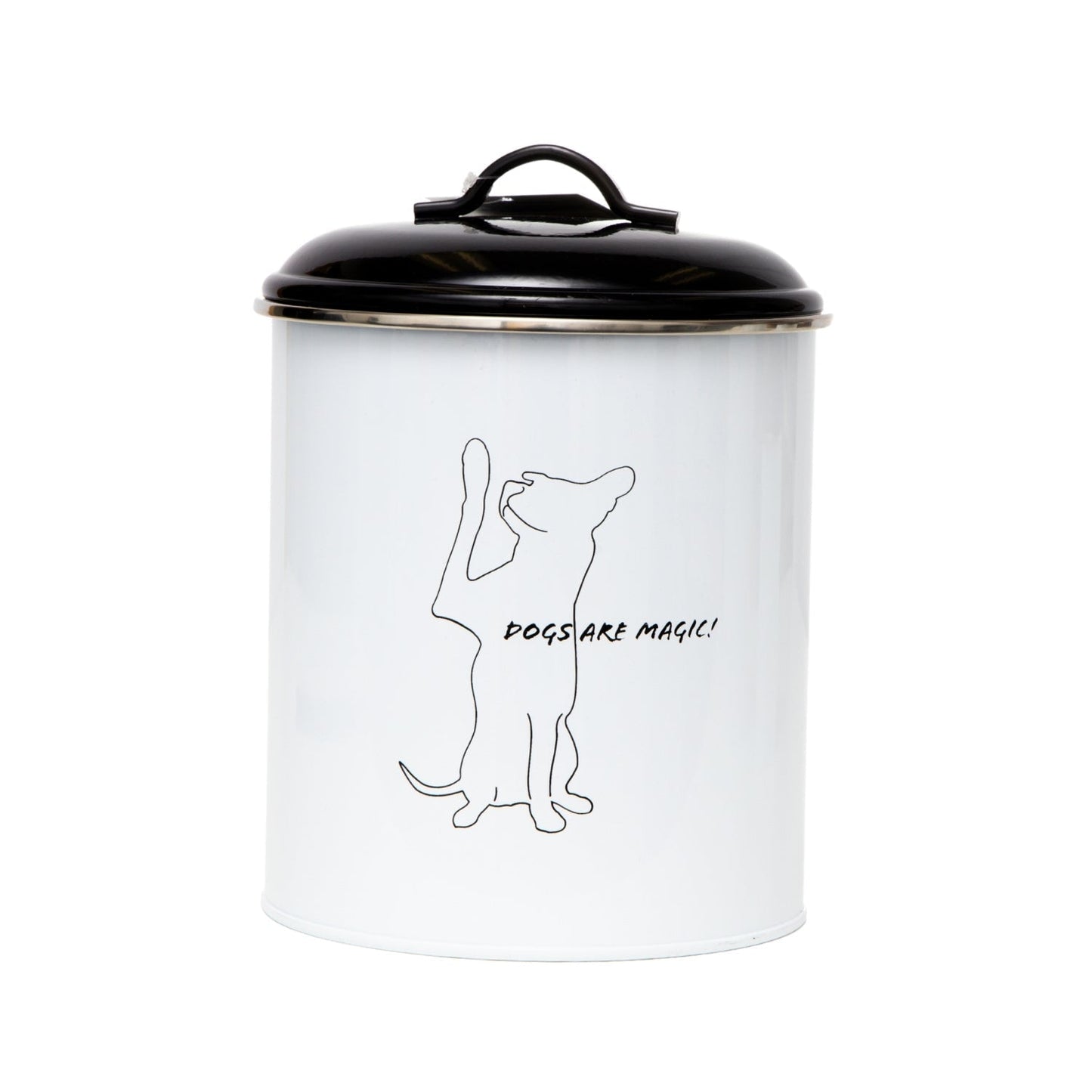 Country Living Set of 3 Pet Treat Storage Canisters – Black & White - Apollo's Corner