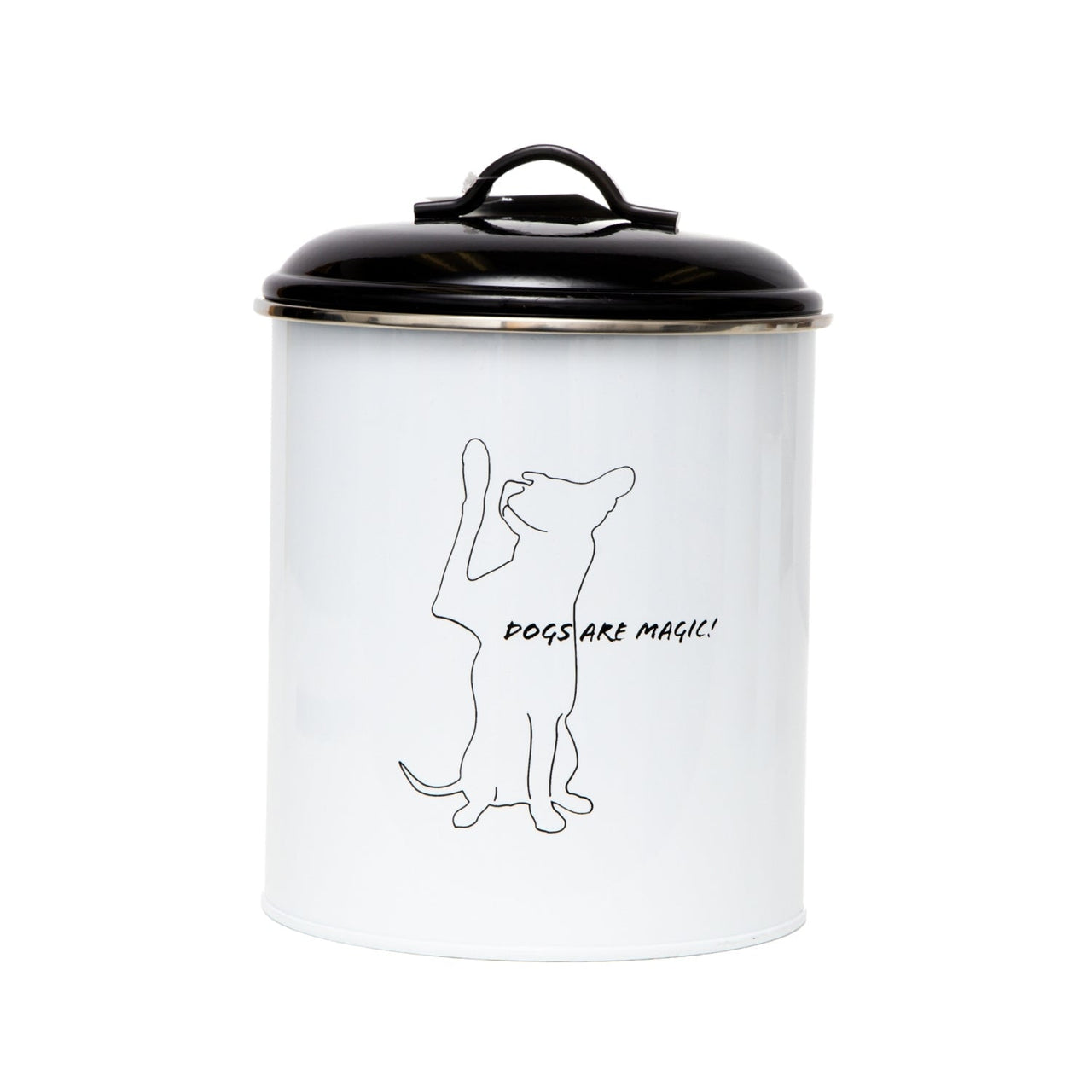 Country Living Set of 3 Pet Treat Storage Canisters – Black & White - Apollo's Corner