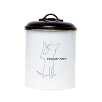 Country Living Set of 3 Pet Treat Storage Canisters – Black & White - Apollo's Corner