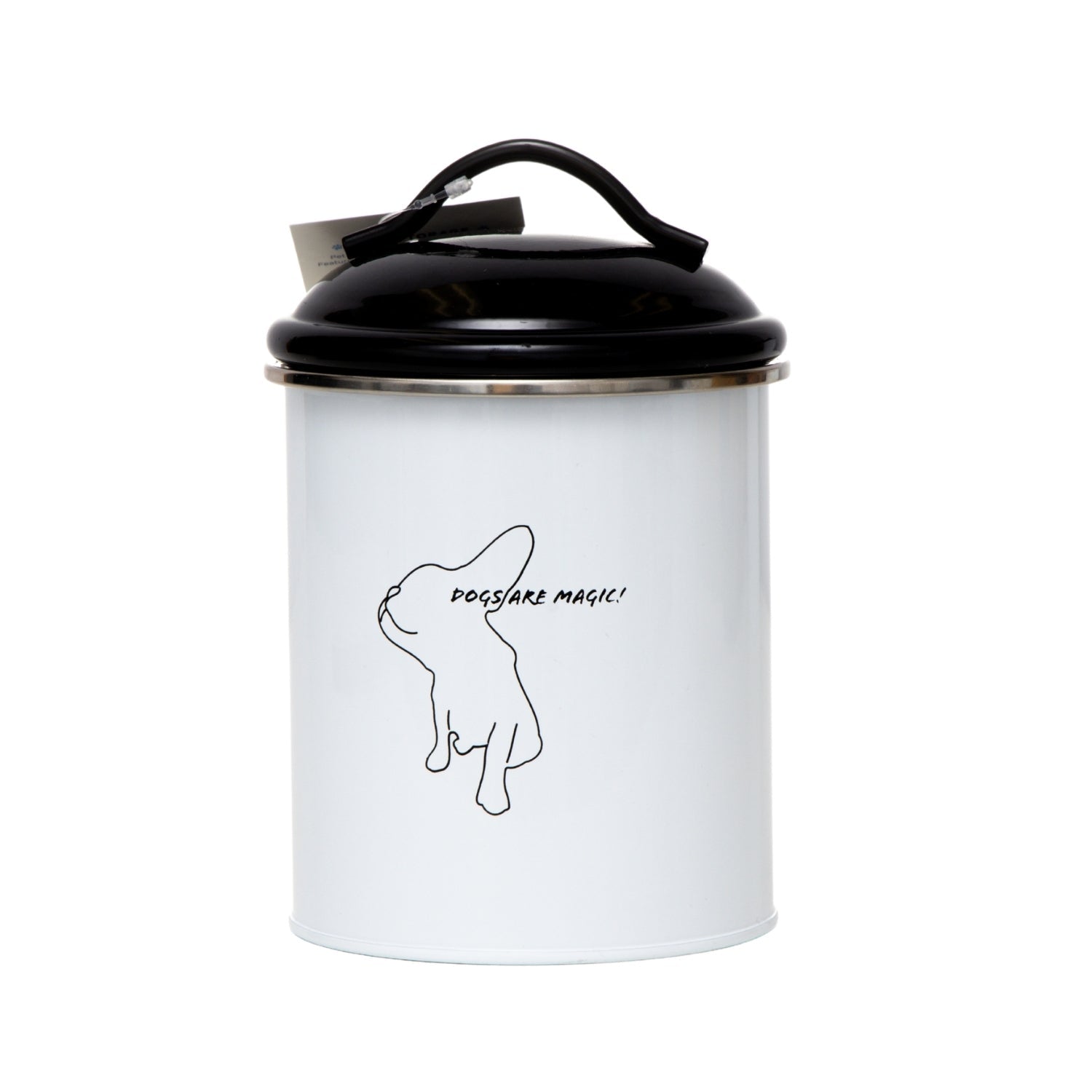 Country Living Set of 3 Pet Treat Storage Canisters – Black & White - Apollo's Corner