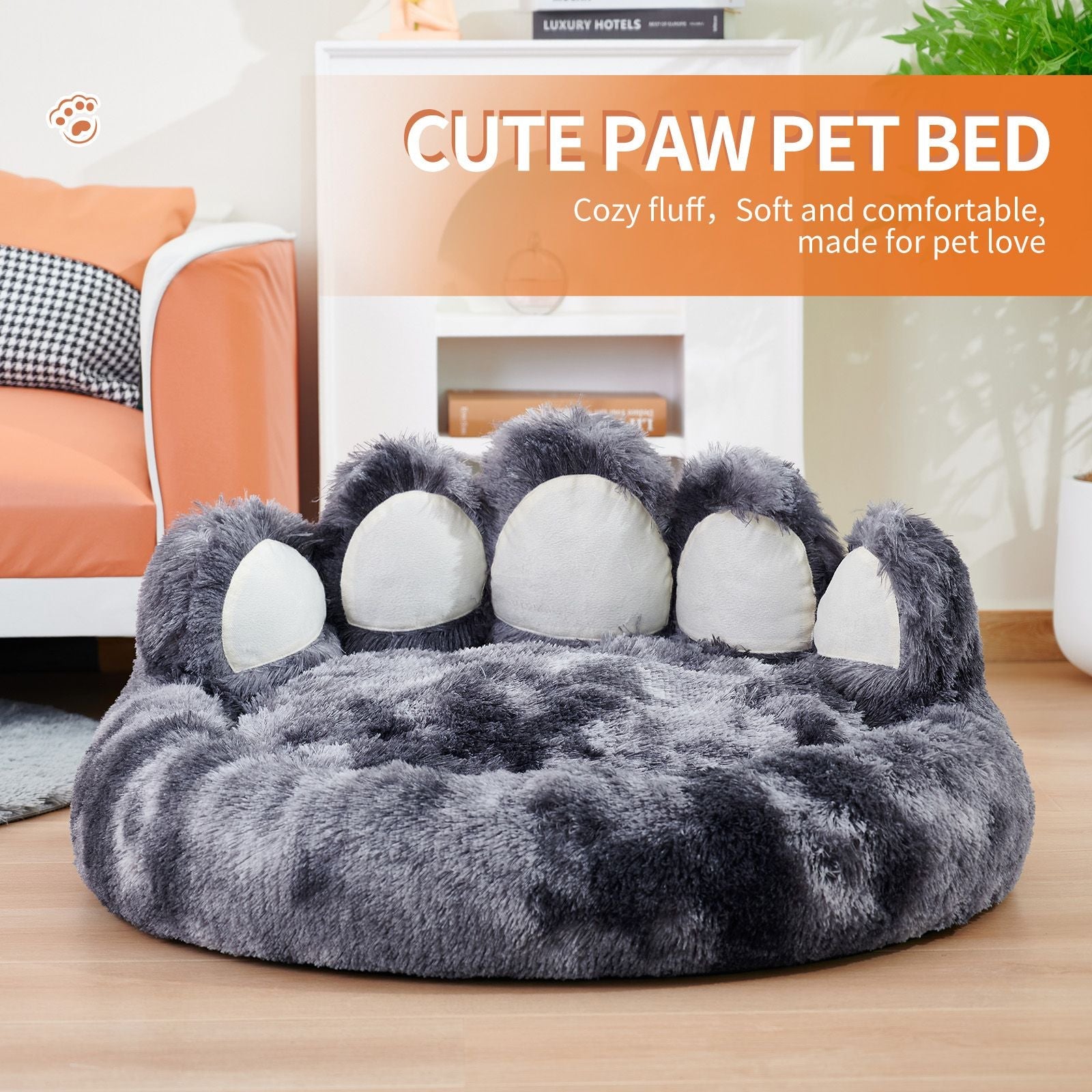 Cute Dog Bed Bear Paw Shape Pet Bed - Dog Beds & Furniture for Small and Medium Dogs, Cat Beds for Indoor Cats - Apollo's Corner